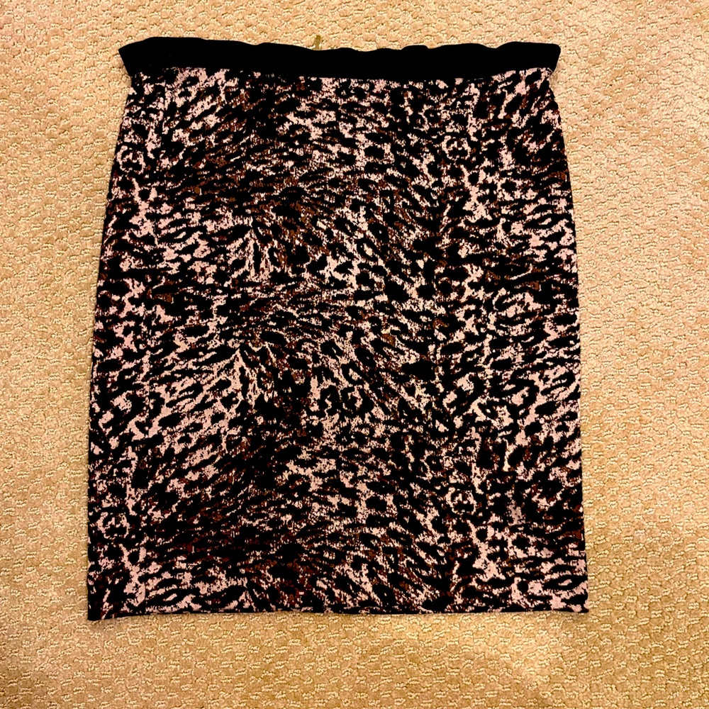Rafaella Leopard Print Midi Skirt—Size 4